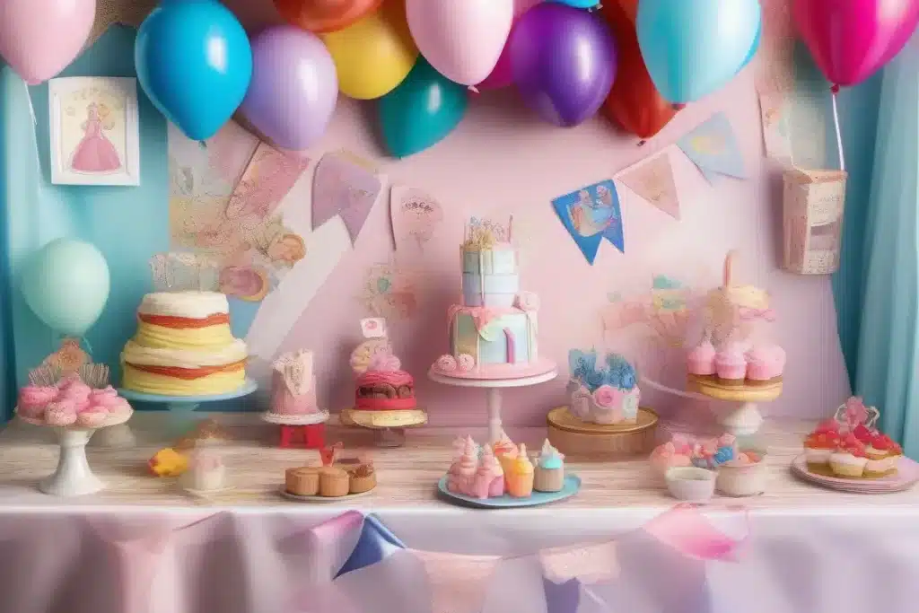 Vibrant Balloons and Streamers